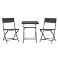thumbnail image 1 of Outsunny 3 Pcs Rattan Bistro Set, Folding Patio Furniture Set, Mixed Brown, 1 of 10