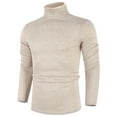 thumbnail image 1 of ZHENWEI Men's Casual Slim Fit Basic Tops Knitted Thermal Turtleneck Pullover Sweater, 1 of 7