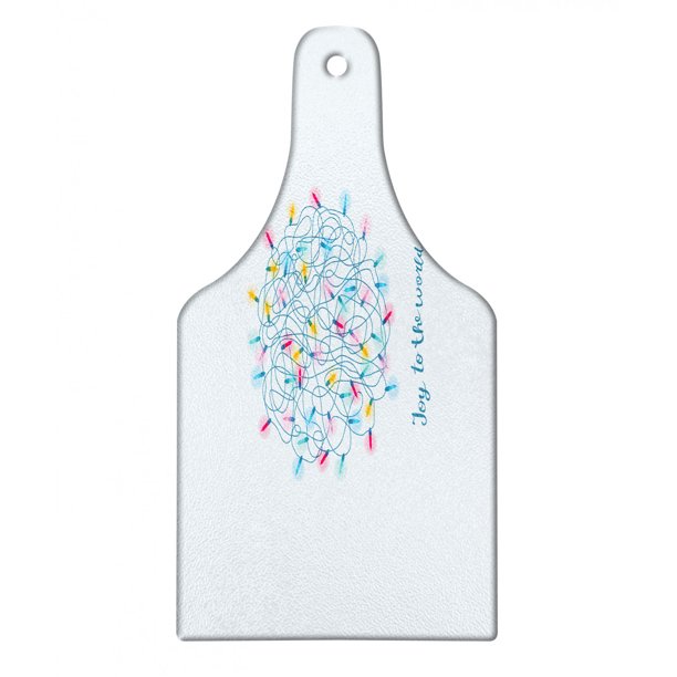 Christmas Cutting Board, Xmas Themed with an Inspirational Joy to the World Typography Print