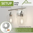 thumbnail image 6 of Homechoose Bathroom Light Fixtures,2-Light Bathroom Vanity Light Fixtures,Clear Glass Shade,Bathroom Lights Over Mirror,Brushed Nickel Vanity Lights for Bathroom,Wall Light Fixtures for Bathroom, 6 of 9