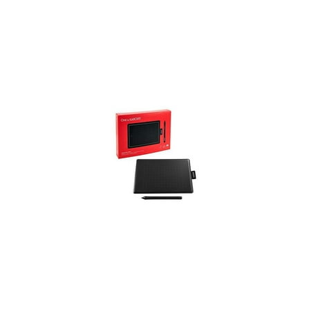 One by Wacom Student Drawing Tablet (small) – Works with Chromebook, Mac, PC - Black/Red