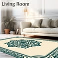 thumbnail image 2 of ODIKA 5'x7' Machine Washable Non-Slip Area Rug, Vintage Medallion Fluffy Floor Covering High Traffic Rug, Beige, 522320, 2 of 7