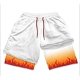 thumbnail image 2 of Pantalones cortos de doble capa para hombre, 2 en 1, secado rápido, transpirables, deportivos, de entrenamiento, ajustados, 2 of 5