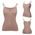 thumbnail image 5 of Clearance Sale! Women's Fashion Casual Tank Tops Halter Tops with Built-in Bra for Summer 2025 Yoga Gym Sleeveless Camisole Plus Size Underwear Tops XXXXXXL Size Coffee, 5 of 8