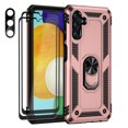 thumbnail image 1 of Aggxpf for Samsung Galaxy A54 5G Phone Case with Screen Protector & Camera Lens Protector, Rugged Phone Cover with Metal Ring Stand, Rose Gold, 1 of 6