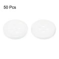 thumbnail image 3 of Uxcell 50Pcs 20L Botones de Costura 1/2" Redondos Planos de Resina de 4 Agujeros para Manualidades de Costura de Ropa DIY, Blanco, 3 of 5
