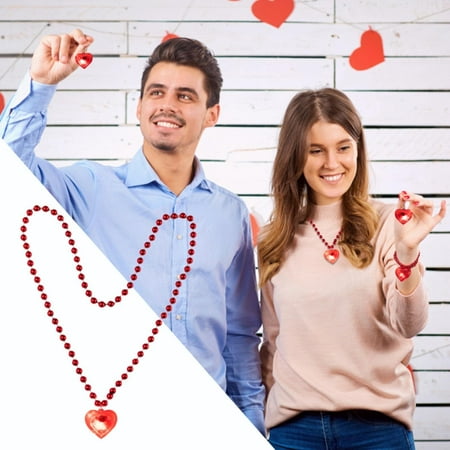 

Hxroolrp Valentines Day Gift Sets Necklaces & Pendants Valentine s Day Connecting Beads Series LED Light Love Glow Necklace