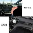 thumbnail image 4 of Xotic Tech Set Carbon Fiber Style Console Stripe Passenger Dash Panel Glove Box A-Pillar Side Left AC Air Vent Steering Wheel Accessories Cover Trim Combo Kit, Compatible with Toyota Camry 2018-2023, 4 of 9