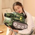 thumbnail image 2 of Tank Plush Toy Simulation Modeling Pentagram Pattern Camouflage Sleeping Accompany Hugging Cushion Children Plush Doll, 2 of 5