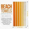 thumbnail image 4 of Superior Faded Stripes Cotton Absorbent Oversized Beach Towel, Yellow, 4 of 8