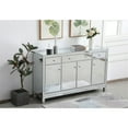 thumbnail image 4 of Reflexion 60 in. mirrored credenza in antique silver, 4 of 10
