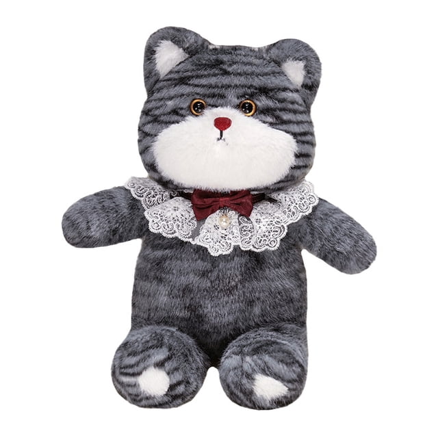 Muñeca de peluche con dibujos animados de gato corriendo y gatito de peluche, 45 cm