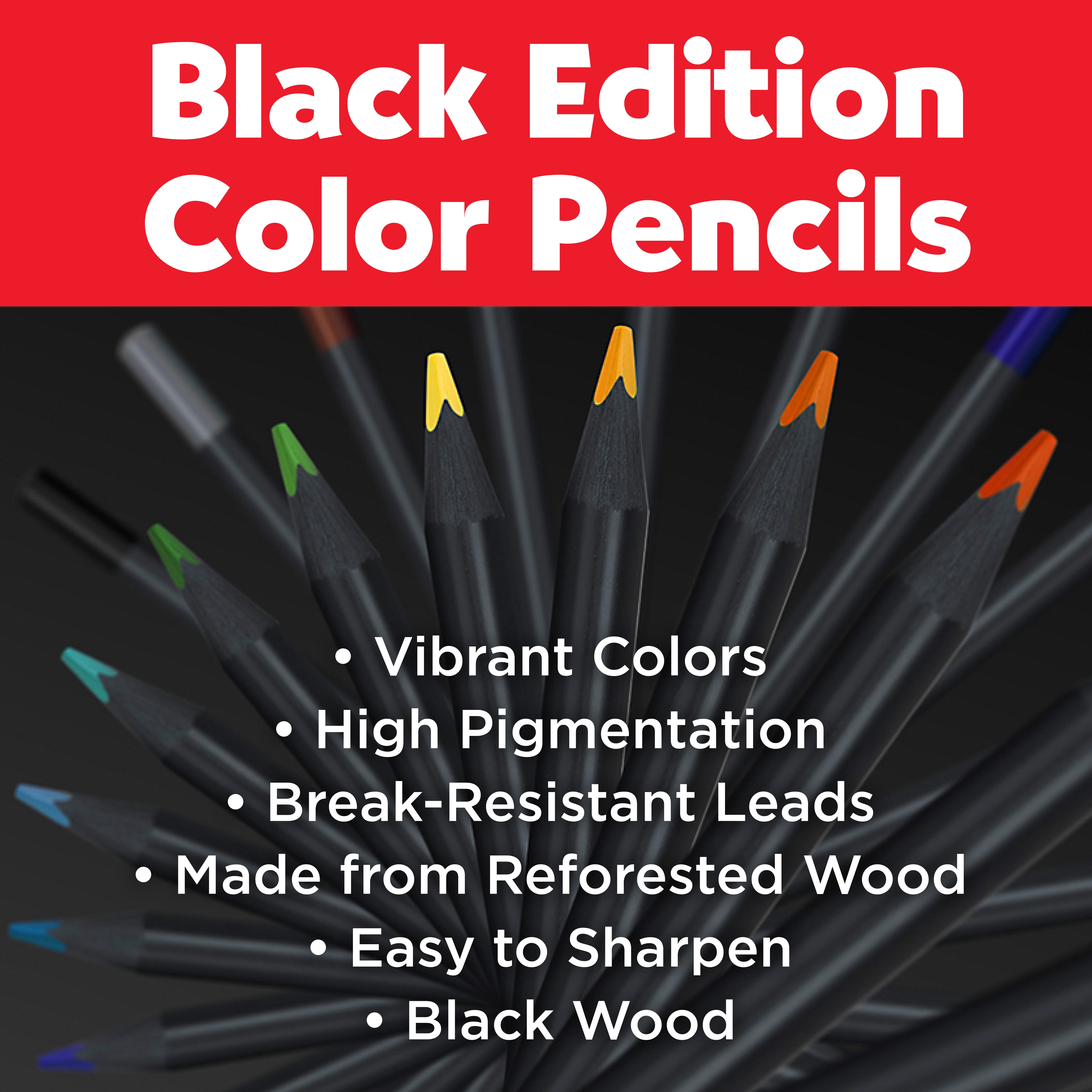 Faber-Castell Black Edition - Soft Core Color Pencils Spring Craft Supplies: 100 Count Tin