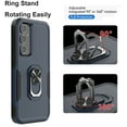thumbnail image 3 of Phone Case for S23 FE Case Galaxy S23 FE 5G Phone Case Samsung S23 FE Case, Heavy Duty Shockproof Full Body Phone Cover Built in Rotatable Magnetic Ring Holder Kickstand , 2023 Blue, 3 of 7
