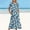 3#Light Blue, variant on Women's Casual Flower Print Tiered Maxi Dress with Pockets, Polyester Spandex Lightweight Breathable Summer Winter, Beach Travel Work Party Outfit, Easy Care Washable
