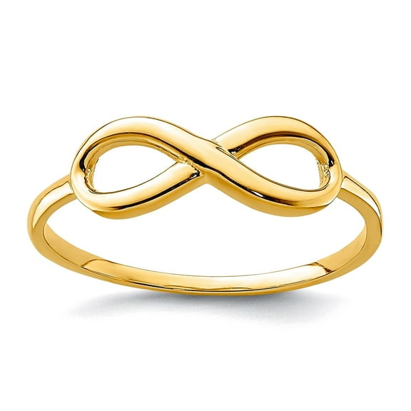 1.11mm 10k Solid Yellow Gold Infinity Ring Size 7.00 Ring for Women - 1.2 Grams
