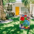 thumbnail image 5 of American July 4th Patriotic Field of Flowers Yard Flag Decorative Summer Glory Pansies Outdoor Garden Flag Double Sided 12.5x18 Inch, 5 of 6