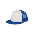 thumbnail image 1 of Top Headwear Trucker Flat Bill Snapback Cap - White/Royal, 1 of 1