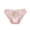 thumbnail image 4 of AWZXDE Womens Low Waist Triangle Underwear For Girls Breathable Sheer Mesh Lace Trim Briefs Panties For Women Pink, 4 of 5