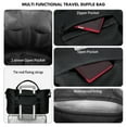 thumbnail image 5 of Travel Duffle Bag for Women Men, Weekender Bags Carry on Gym Bag with Wet Pocket/Adjustable Strap, Foldable Waterproof Overnight Tote Bag for Plane Sports Dance, Black, 5 of 10