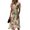 Pink, variant on Women's Floral Print V-Neck Midi Dress - Short Sleeve High Waist A-Line Casual Summer Dress, Flowy Beach Vacation Party Gown with Cinched Waist Blue XXL