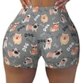 thumbnail image 2 of Logiee Bulldog Print Women's Biker Shorts,Workout Gym Shorts,Scrunch Shorts,Tummy Control Hidden Scrunch Running Yoga Shorts-Small, 2 of 8