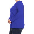 thumbnail image 2 of Women's Plus Size Classic Fit Long Sleeve Cotton Scoop-Neck T-Shirt Tunic, 2 of 6