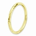 thumbnail image 3 of 925 Sterling Silver Stackable Expressions Gold-plated Hammered Ring Size: 5; for Adults and Teens; for Women and Men, 3 of 5