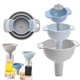 thumbnail image 1 of 4 in 1 Kitchen Funnels for Filling Bottles, Kitchen Funnels Oil Funnel with Detachable Strainer Filter for All Liquid and Solid, 1 of 5