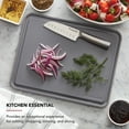 thumbnail image 2 of KitchenAid Classic Plastic Cutting Board with Trench, Non-Slip Edges, Dishwasher Safe, 11x14, Charcoal Gray, 2 of 8