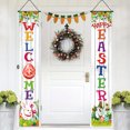 thumbnail image 7 of HongHeng Spring Porch Banners and Flower Porch Sign Spring Floral Door Sign Bunny Eggs Hanging Flag Spring Summer Flower Porch Banner Sign for Home Indoor Outdoor Decorations, 7 of 7