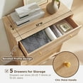 thumbnail image 4 of OKD Mid-Centry Modern 5 Drawer Chest, 48" Dresser for Bedroom,Living Room, Hallway, Kids Bedroom, Wood and Metal Storage Organizer, Natural Oak, 4 of 6