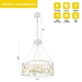 thumbnail image 4 of Chords Attic 17" Vintage Church Candle Style Chnadelier Adjustable Hanging Pendant Light Fixture for Livingg Room, dining Room, 4 of 8