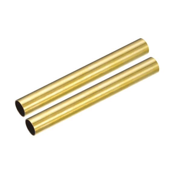 Uxcell 12mm OD 0.5mm Wall Thickness 100mm Length Brass Round Tube 2 Pack