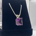 thumbnail image 2 of 12 ct Emerald Cut Alexandrite Necklace June Birthstone Jewelry Gift Color Change Sapphire, 2 of 2