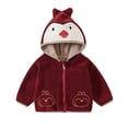 thumbnail image 2 of Cowsor Baby Kids Sherpa Jacket with Zipper, Cotton-Lined Fuzzy Outerwear Coat for Infant Toddler, 2 of 5
