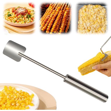 

Easygou Long Handle Stainless Steels Corn Stripping Tool Peeler Kitchen Gadget Corn Peeler for Corn on the Cob Corn Cob Stripper Clearance Remover With Ergonomic Handle
