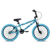 Kent Bicycle 20-inch Incognito Girl's BMX Child Bike, Turquoise Blue Camouflage