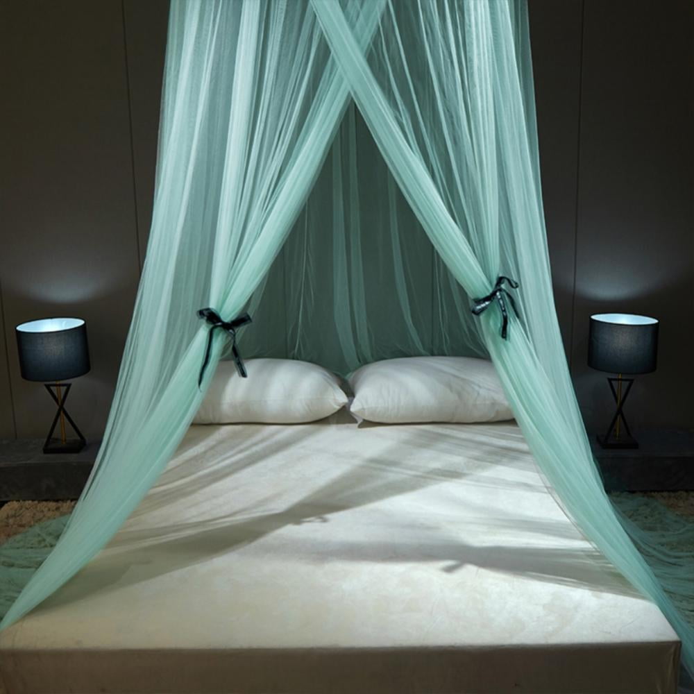 Girls Bed Canopy, Princess Crib Netting Room Decor, Ceiling Tent to Cover Toddler Crib Suitable for Single, Twin, Full, Queen Size Kids Bed Curtains