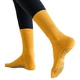 thumbnail image 1 of Calcetines antideslizantes de yoga para mujer - Calcetines con agarre de silicona hasta la mitad de la pantorrilla para fitness en interiores, pilates y ballet - Talla única, 1 of 8