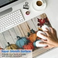 thumbnail image 4 of Happy Thanksgiving Fall Pumpkin Large Gaming Mouse Pad Extended Desk Mouse Pad with Stitched Edges, Non-Slip Base, Water Resist Keyboard Pad for Gamer, Office & Home, 31.5 X 11.8 in, 4 of 7