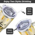 thumbnail image 5 of 40oz Sunflower Tumbler with Handle and Straw Bee Insulated Cup with Leakproof Lid Coffee Mug Travel Drinking Cups Birthday Gifts for Men Women, 5 of 6