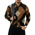 thumbnail image 1 of Innerwin Polo Shirt Long Sleeve Men Tee Running Buttons Casual T Shirts Style B S, 1 of 2