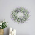 thumbnail image 3 of Artificial Lavender Wreaths Flower Front Door Wreath with Green Leaves Garland for Wall Home Decor indoor e outdoor Green, 3 of 7