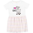 thumbnail image 3 of Inktastic I Love Goats Cute Goat Girls Toddler Dress, 3 of 5
