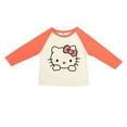 thumbnail image 2 of Hello Kitty-Camiseta cómoda de algodón puro para niños, Top informal de manga larga, camisa Base de bloqueo de Color a la moda, 2 of 5