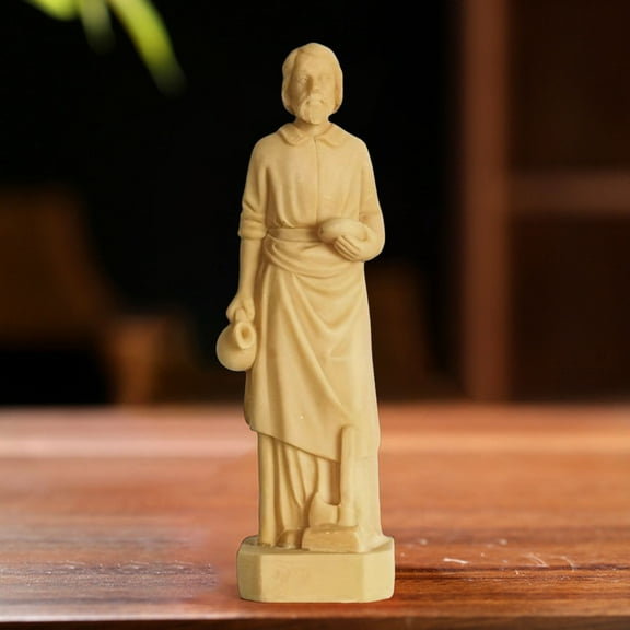 St Joseph Statue for Selling House, Resin Saint Josephs Statue to Sell Home, Figurine Ornaments for Bedroom, Garden, Living Room, Table Decoration,Beige