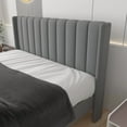 thumbnail image 2 of Zanmintaobo Upholstered Platform Bed Frame with Tufted Wingback, Twin Size, Gray, 2 of 5