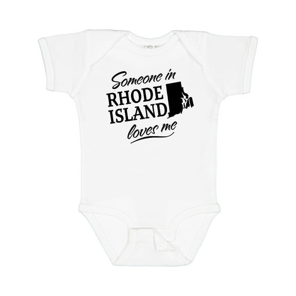 Inktastic Someone in Rhode Island Loves Me Boys or Girls Baby Bodysuit