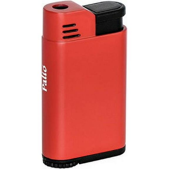 Palio Torcia Single Jet Flame Lighter, Durable Metal Body, Red